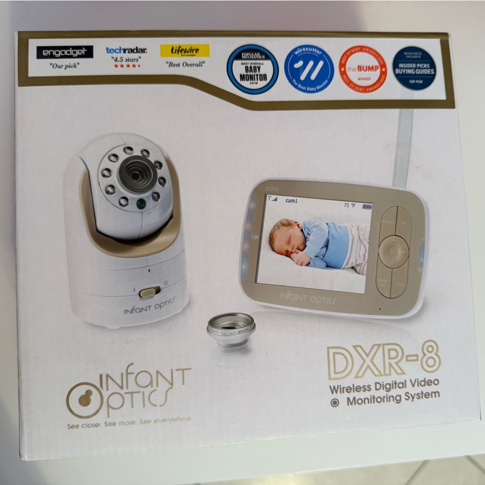 Infant Optics DXR-8 Wireless Digital Video Monitoring System - White and Tan